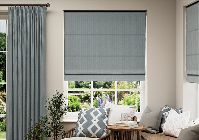 Montierre Stripe, Dusky Cornflower - Twist&Fit Roman Blind - Image 3